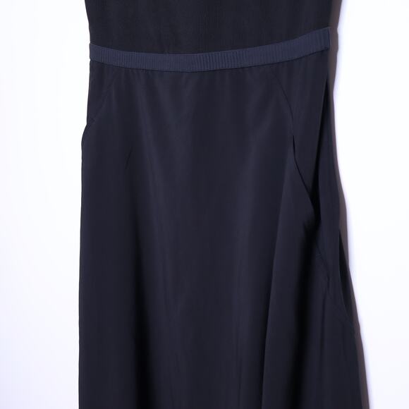 ATHLETA Ryder Dress Black Midi Length A-Line Cut Out Back Casual Women's S Tall - Picture 6 of 15